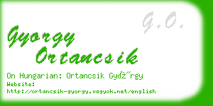 gyorgy ortancsik business card